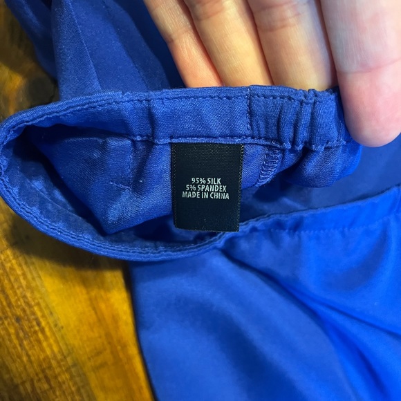 NWT!!! St. John Vivid Blue High Waist Silk Dress Pants XL with Pockets K830W71 - Picture 13 of 16